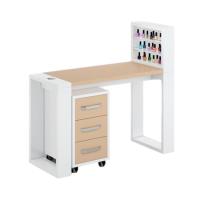 Стол маникюрный MATRIX (с подставкой для лаков и тумбой) фото стол маникюрный matrix (с подставкой для лаков и тумбой)