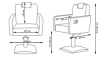 парикмахерское кресло мд-166 (с наклоном спинки, прострочкой и утяжкой)