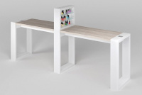 Стол маникюрный MATRIX (двухместный, с подставкой для лаков) фото стол маникюрный matrix (двухместный, с подставкой для лаков)