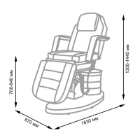 косметологическое кресло elegansa (с тумбой)