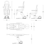 косметологическое кресло сигма 3.0 (3 мотора)