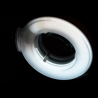 Кольцевая лампа-лупа SD-2021Т (8 диоптрий,на струбцине)