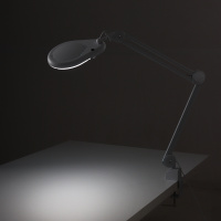 лампа-лупа бестеневая med-mos 9005led (5 диоптрий, на струбцине)