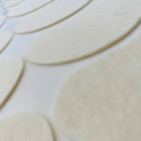 Fresco Kidney Felt Pad, полутвердая клейкая прокладка, смешанный войлок, большая почка (размер L)