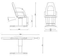 косметологическое кресло альба 3.0 (3 мотора)